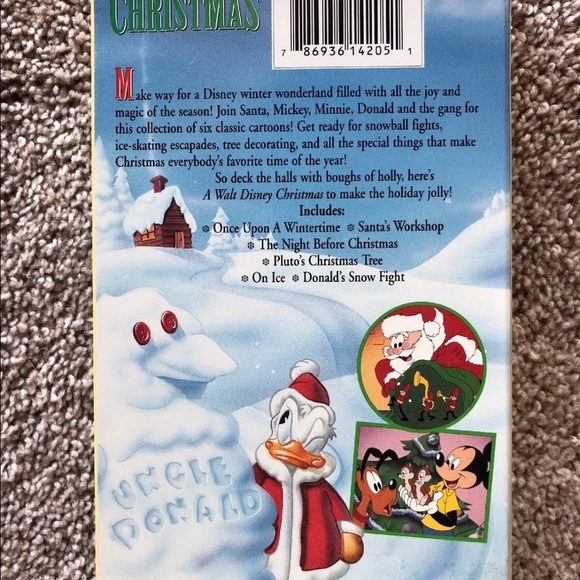 WALT DISNEY CHRISTMAS RARE OOP VHS MICKEY MOUSE - Picture 4 of 8